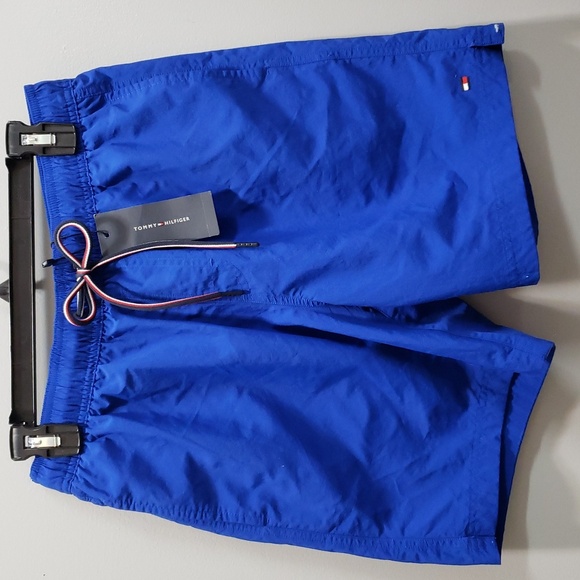Tommy Hilfiger NWT Bright Blue Swim Trunks - Picture 1 of 6